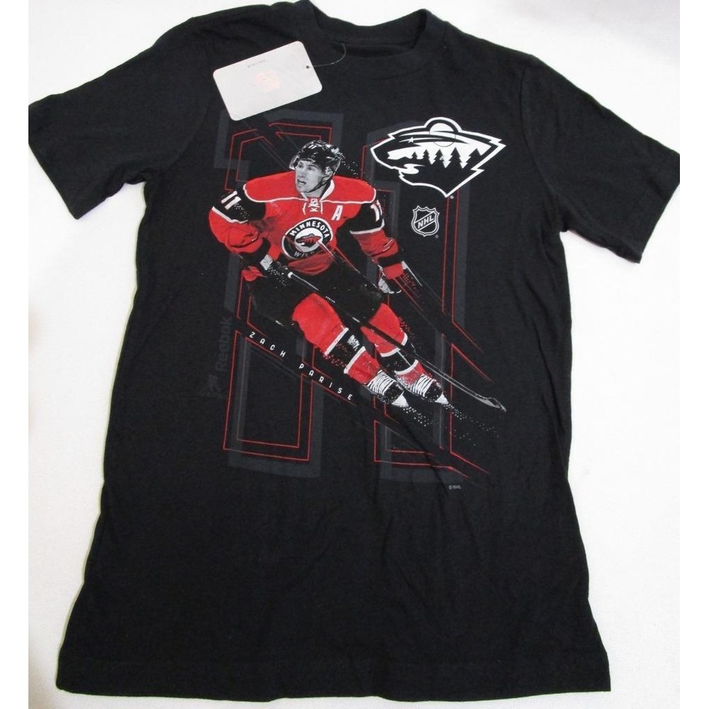 Reebok Youth Medium Minnesota Wild NHL Hockey T‑Shirt Tee TShirt Top NEW NWT‎